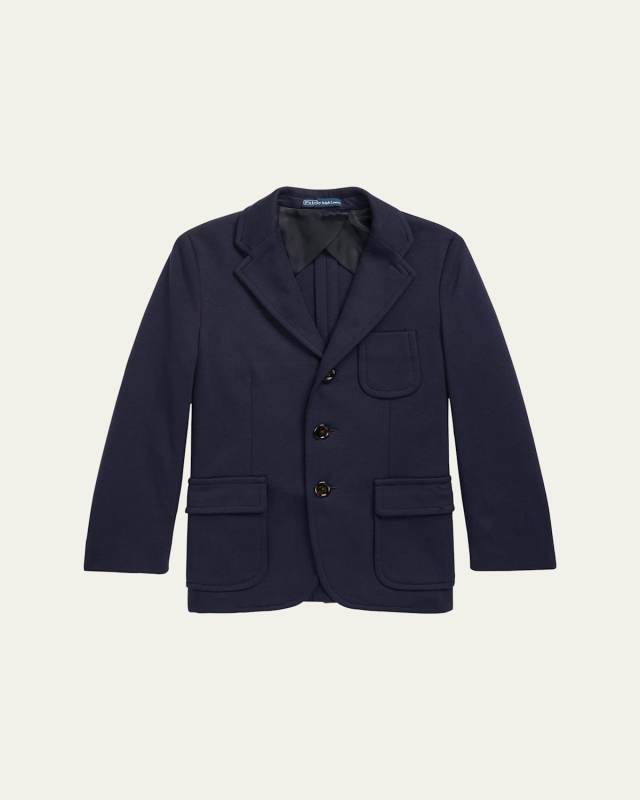 Boy's Tailored Interlock Sport Coat, Size 8-16